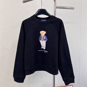 Ralph Lauren Black Sweater with Bear Design